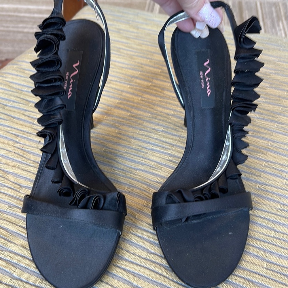 Nina New York wedding dressy satin covered heel